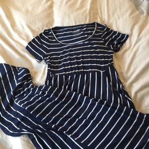 Torrid Navy and White Knit Dress